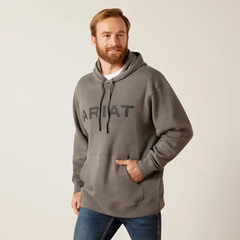 Logo Hoodie in Grey by Ariat