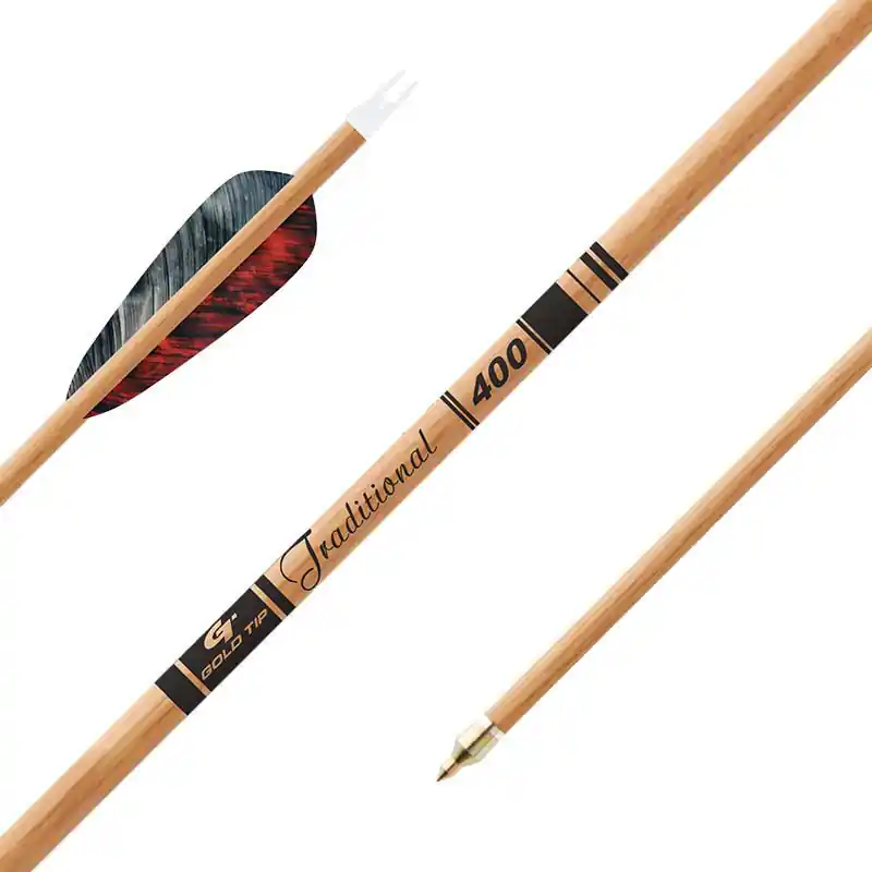Traditional Series Arrows with 4 Inch Feathers by Gold Tip