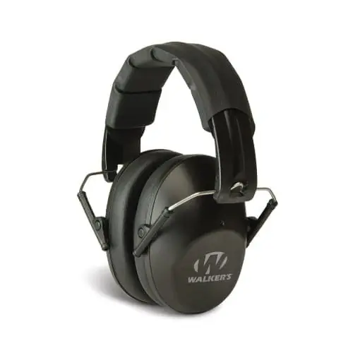 Black Pro Low Profile Folding Ear Muffs by Walker‘s Game Ear