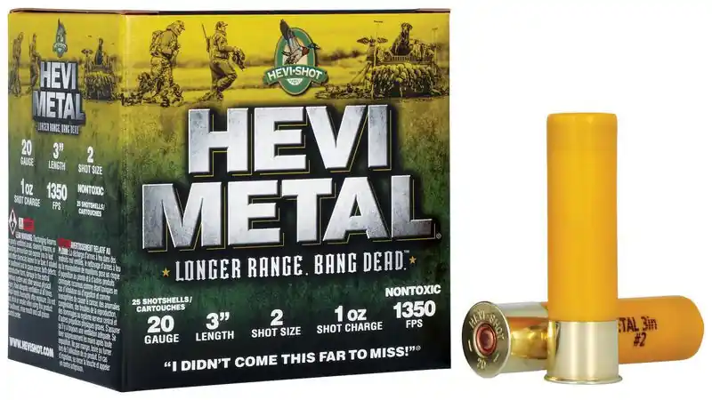 Hevi Shot Hevi-Metal 1350fps 20 Gauge 3" 1oz 2 shot Shotgun Ammunition