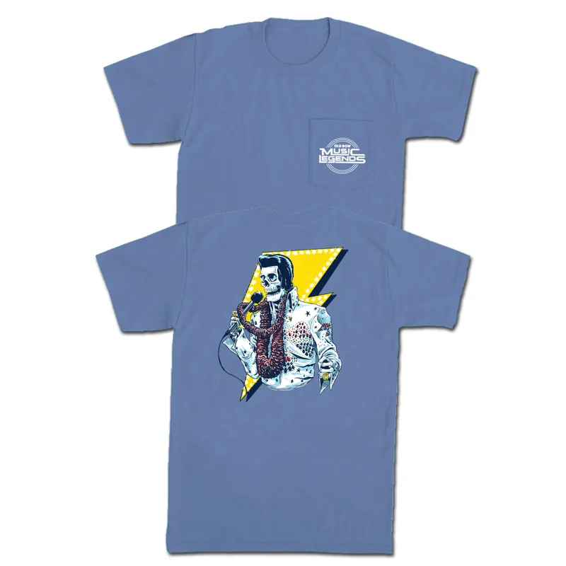 Skelvis Short Sleeve Pocket Tee by Old Row