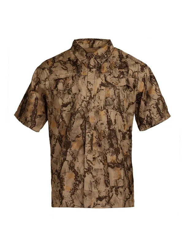 Lightweight Short Sleeve Vented Button Down Shirt by Natural Gear