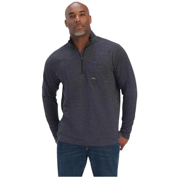 Rebar Foundation 1/4 Zip Shirt in Charcoal by Ariat