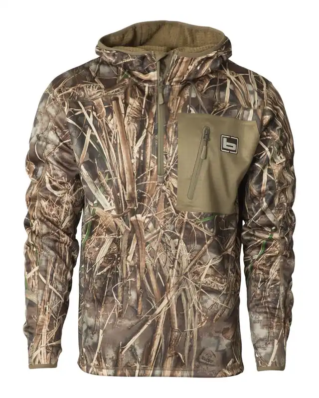 Men‘s Hooded Mid Layer Fleece Pullover by Banded