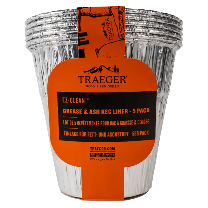 EZ-Clean Grease & Ash KEG Liner Five Pack by Traeger