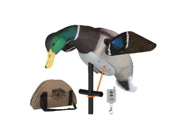 Waterproof HDI Mallard Drake Duck Motion Decoy with Remote and Bag by Lucky Duck
