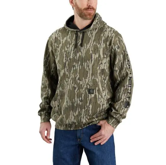 Men‘s Loose Fit Midweight Camo Graphic Long Sleeve Hoodie by Carhartt