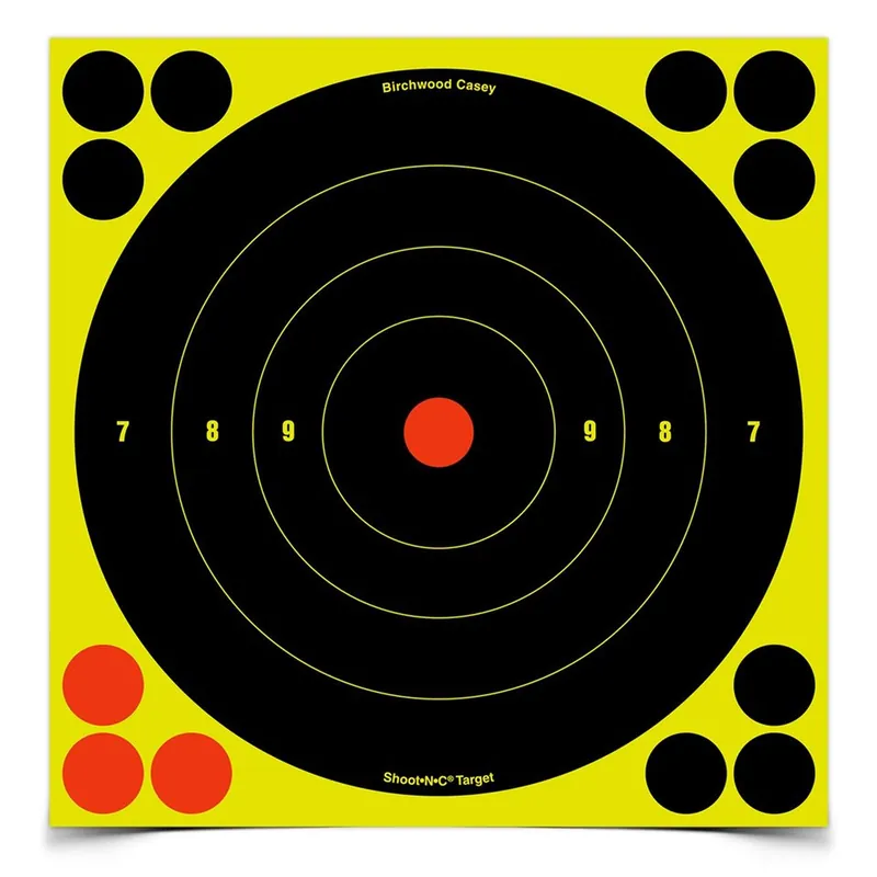 6 Pack 8 Inch Shoot-N-C Bull‘s-Eye Targets by Birchwood Casey