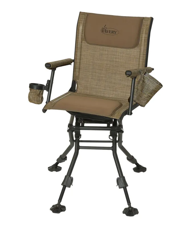 Avery Folding Swivel Chair in Marsh Brown by Banded