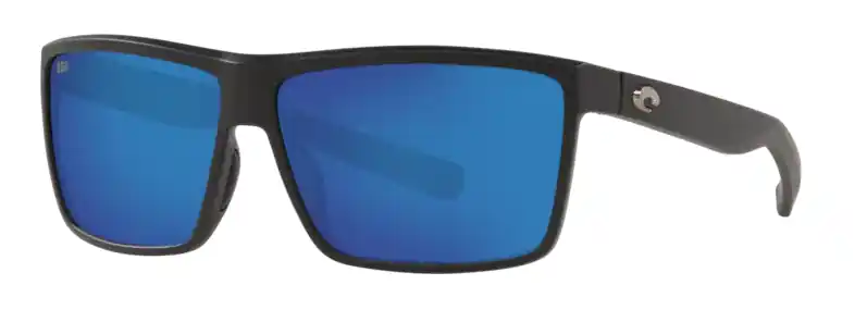 Rinconcito Matte Black Frames and Polorized Blue Mirror Lenses Sunglasses by Costa Del Mar