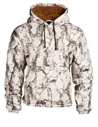 Snow Camo Softshell Fleece Lined Hoodie