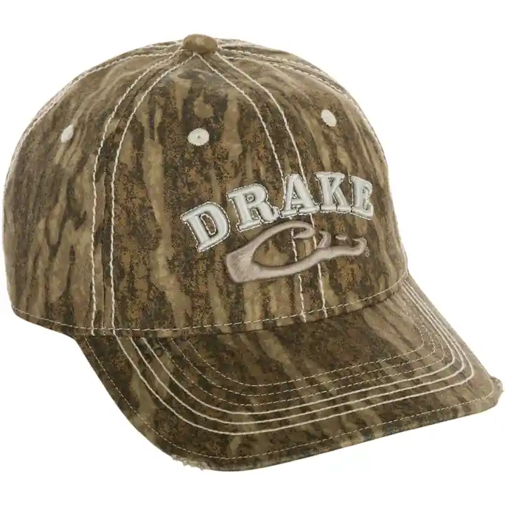 Men‘s Distressed 6 Panel Mesh Snapback Ball Cap by Drake