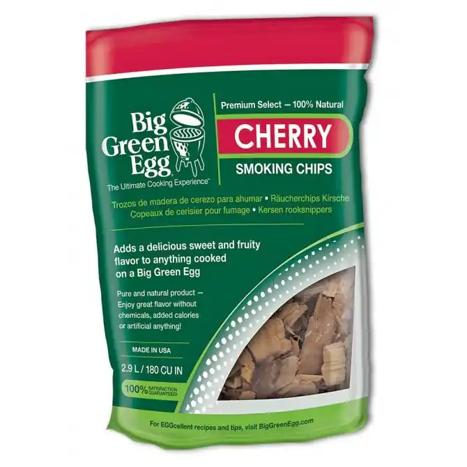 Premium Cherry Wood Smoking Chips by Big Green Egg