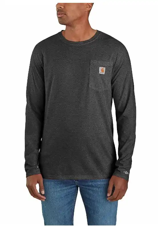Forced Relaxed Fit MidWeight Long Sleeve Pocket Tee Shirt by Carhartt