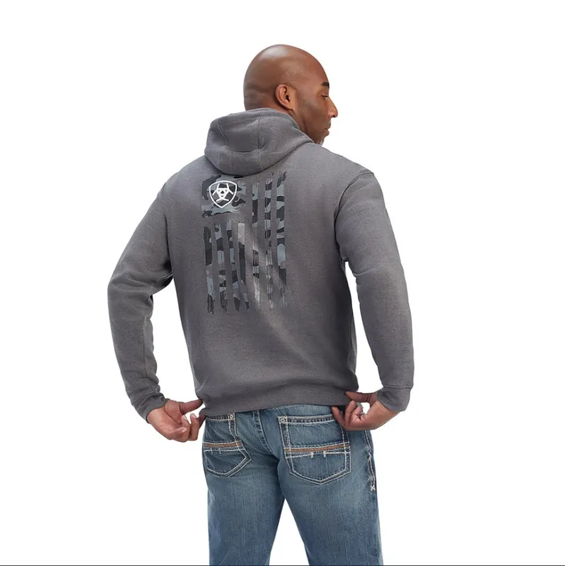 Camo Flag Sweatshirt in Charcoal by Ariat