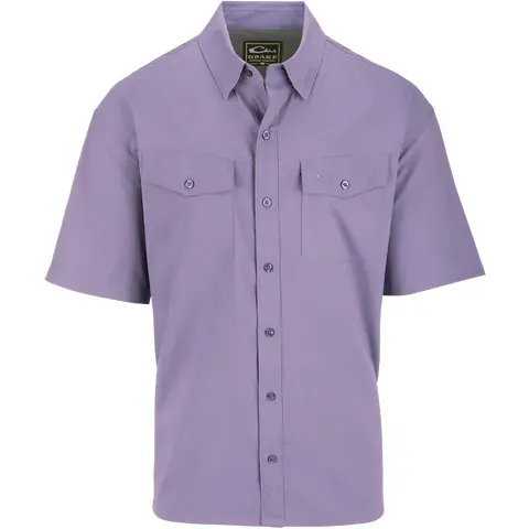 Traveler‘s Solid Dobby Short Sleeve Shirt by Drake