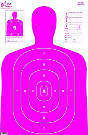23" x 35" B27 Silhouette Target (PROSHOT B27EPINK5PK)