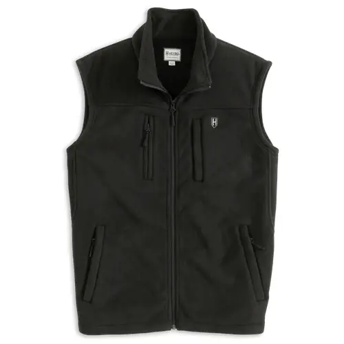The Bluffs Fleece Vest in Black by Heybo