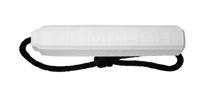 Medium Marking White Dog Training Bumper by Momarsh