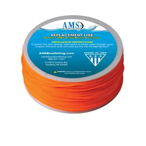 50 Yard of 200 Pound Replacement Line in Orange by AMS Bowfishing