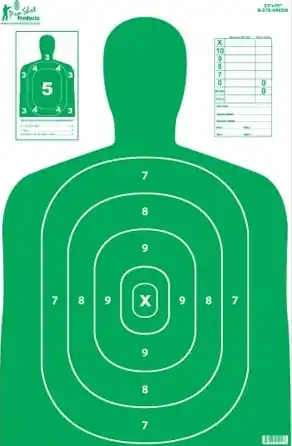 23 in. x 35 in. B27 Green Silhouette Target in 5 Pack by Pro-Shot