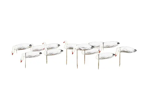 12 Pack GHG Pro Grade Tall Snow Goose Windsock Decoys with Head by Avery