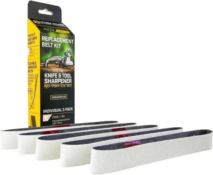 5 Pack Ken Onion Edition White X4 Grit Belts by Work Sharp
