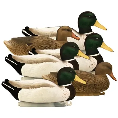 Fully Flocked Magnum Mallard Foam Filled Duck Decoy 6 Pack by Higdon Outdoors