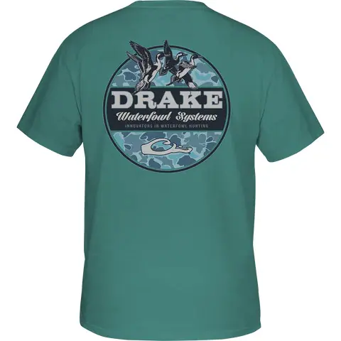 Old School Circle Short Sleeve Tee Shirt by Drake Waterfowl