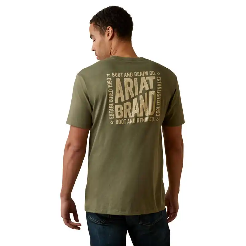 Ariat Curve Ball Short Sleeve Tee Shirt in Green by Ariat