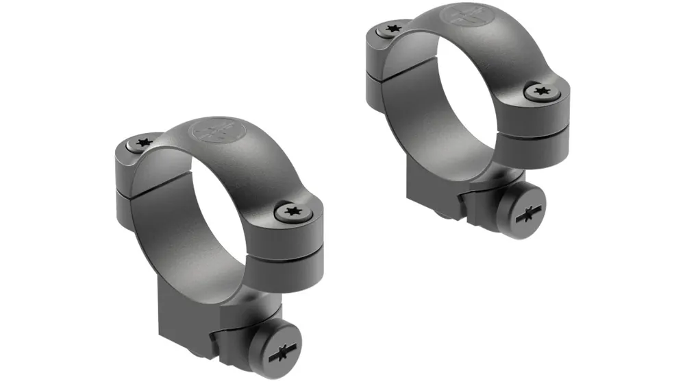 Scope Ring Mount Matte Black in Medium Height with 30mm Tube Size for Ruger M77 by Leupold