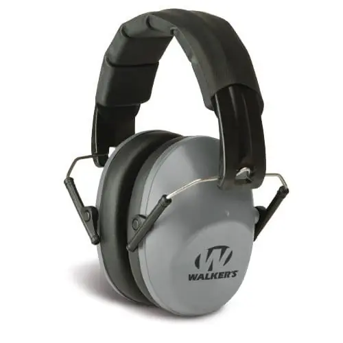 Gray Pro-Low Profile Folding Muffs by Walker‘s Game Ear