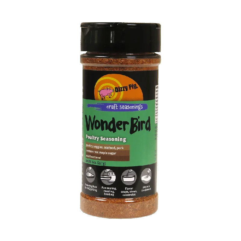 Wonder Bird Chicken Seasoning 8oz Shaker by Dizzy Pig