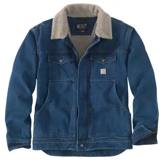 Relaxed Fit Denim Sherpa Lined Jacket by Carhartt