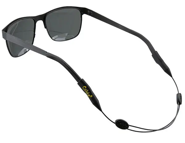 Black 12 Inch Universal End Steel Eyewear Retainers by Cablz