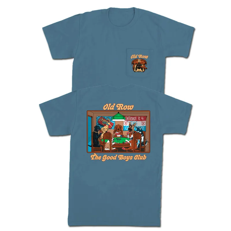Poker Dog Short Sleeve Pocket Tee by Old Row