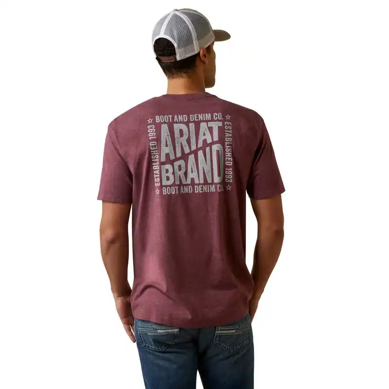 Ariat Curve Ball Short Sleeve Tee Shirt in Red by Ariat