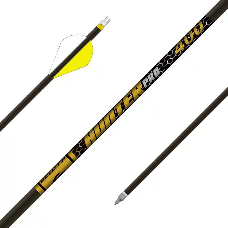 Hunter Pro Arrows with 2 Inch Raptor Vanes by Gold Tip