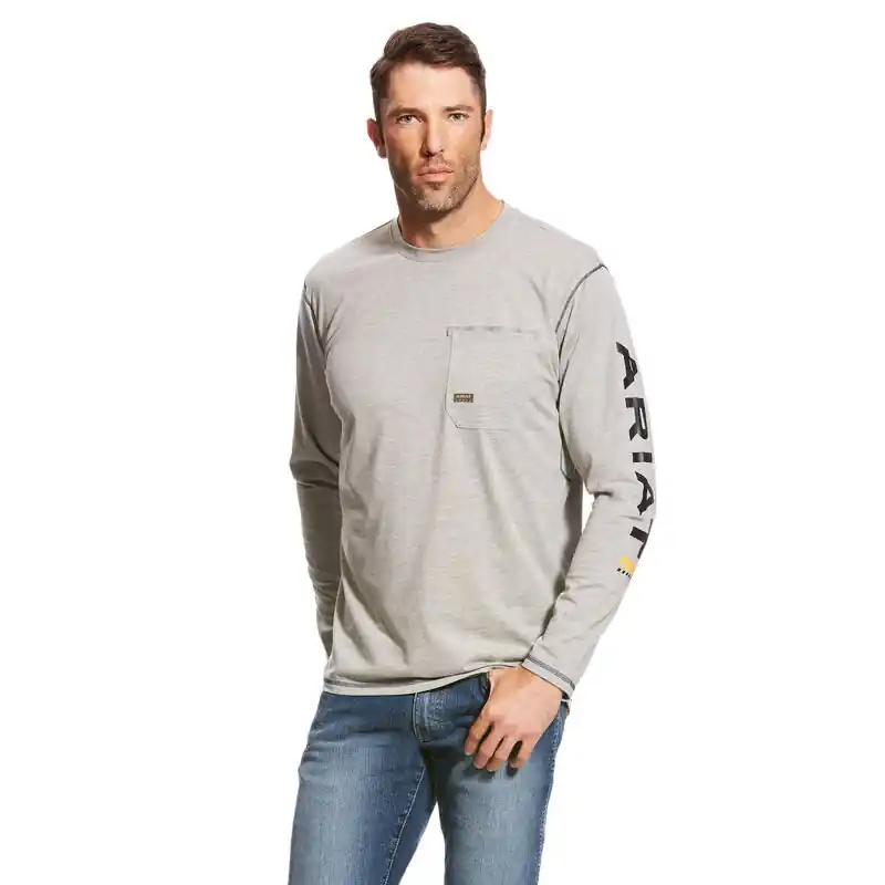 Rebar Workman Logo Long Sleeve Tee Shirt by Ariat