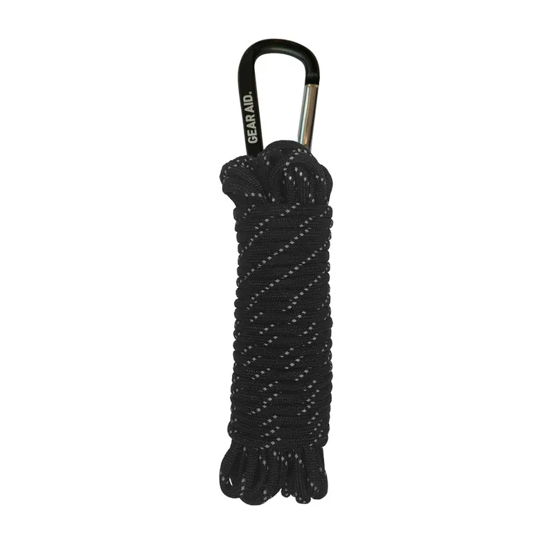 30 Foot Reflective Black Medium Duty 550 Paracord by Gear Aid