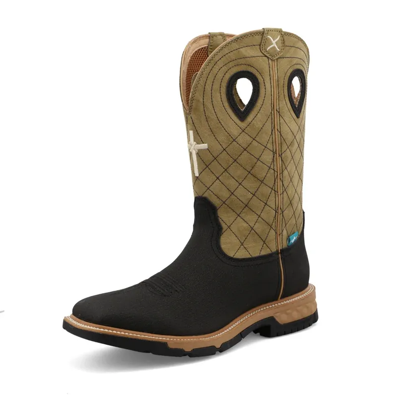 Mens Waterproof 12 Inch Western Work Boot with CellStretch by Twisted X