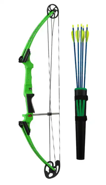 Green Left Handed Compound Bow by Genesis Archery
