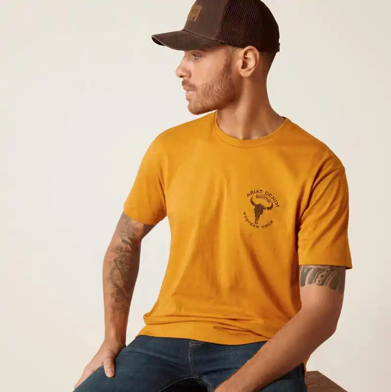 Bison Skull Tee Shirt by Ariat