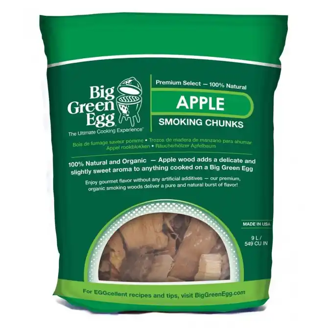 Premium Apple Wood Smoking Chunks by Big Green Egg