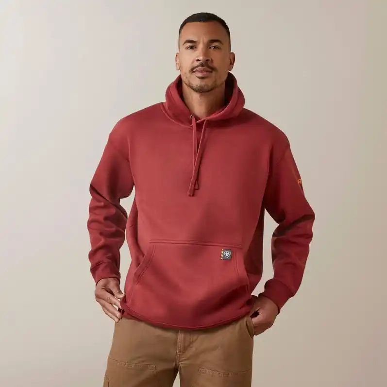 Rebar Workman Hoodie in Brick Red by Ariat