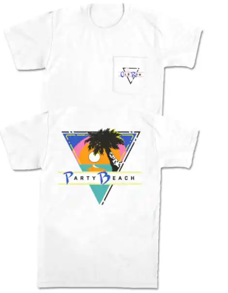 Party Beach Pocket Tee Shirt by Old Row