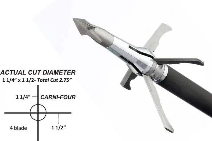 100gr Pro Series Carni-Four 4 Blade Broadhead by Grim Reaper