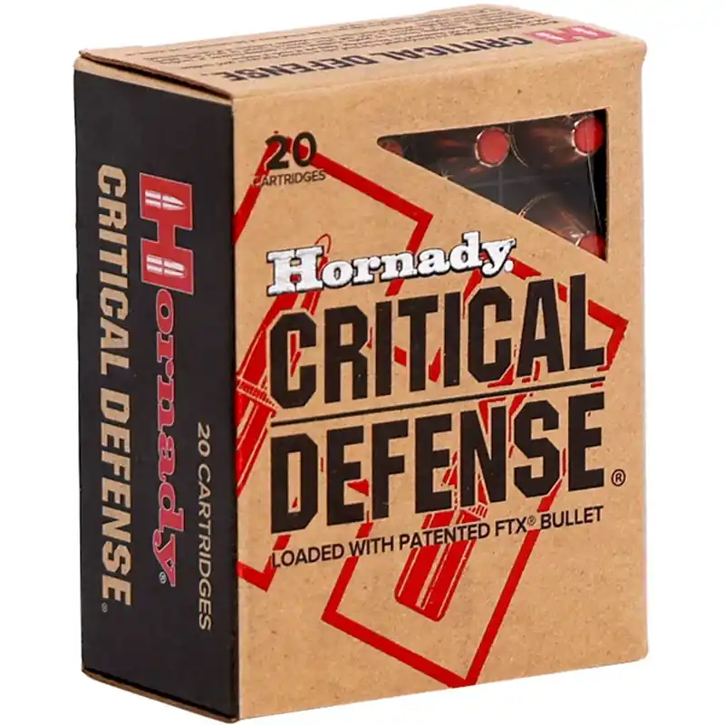 Hornady Critical Defense 900 fps 45 ACP 185 Grain Flex Tip Expanding Handgun Ammunition