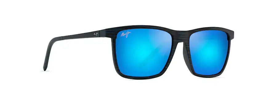 One Way Sunglasses with Dark Navy Stripe and Blue Hawaii Lens by Maui Jim