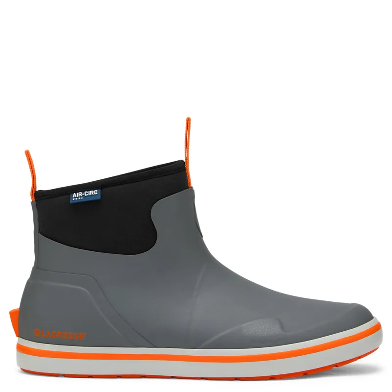 6" Alpha Deck Boot Gray/Orange by Lacrosse Footwear